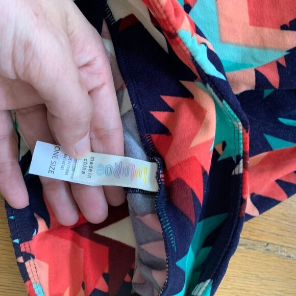 Colorful Geometric Star Print Womens Leggings One Size By LuLaRoe Soft & Stretch - Picture 5 of 5